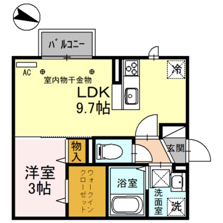 シェレトワレ上冨居　A棟の物件間取画像